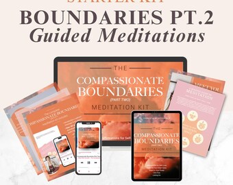 BOUNDARIES PART 2 Meditation Kit | Guided Audio, Journal, Cue Cards (digital download)