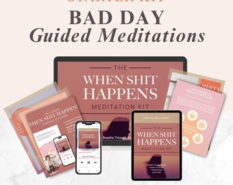 BAD DAY Meditation Kit | Guided Audio, Journal, Cue Cards (Downloadable)