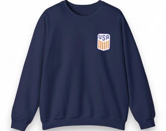 USA World Cup Shield embroidered sweatshirt | American Flag Shield Chest Design