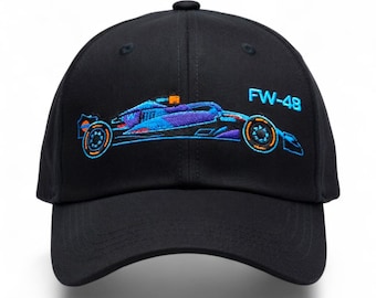 Williams F1 team cap in embroidered design of the 2026 season car FW-48. Collectable item