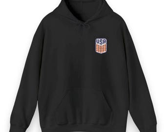 USA World Cup Hoodie in embroidered USA Crest design | Patriotic USA Crest Design