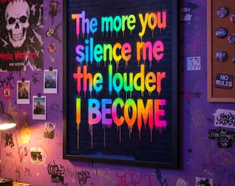 Chaos is My Superpower - ADHD Graffiti Poster, Neurodivergent Wall Art, Misfit Motivational Print