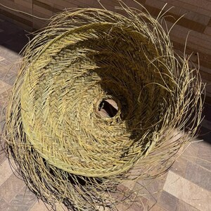 Handwoven Straw Pendant Light, Moroccan Spherical Chandelier, Natural Rattan Hanging Shade image 2