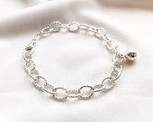 Sterling Silver Oval Bracelet Sterling Silver Bracelet Simple, Everyday Jewelry