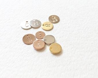 Add Extra Initial Charm to any Necklace, Bracelet - Initial Charm - Hand Stamped Charm