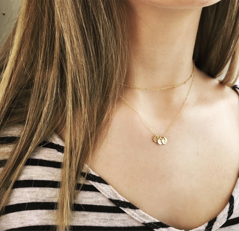 Satellite Chain Choker Simple Layering Necklace Satellite Necklace Beaded Choker Ultra Dainty Satellite Necklace Dainty Satellite Chain