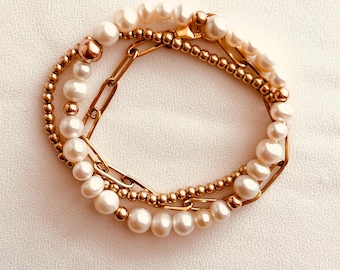 Waterproof Gold & Silver Bracelet Set (3pcs)