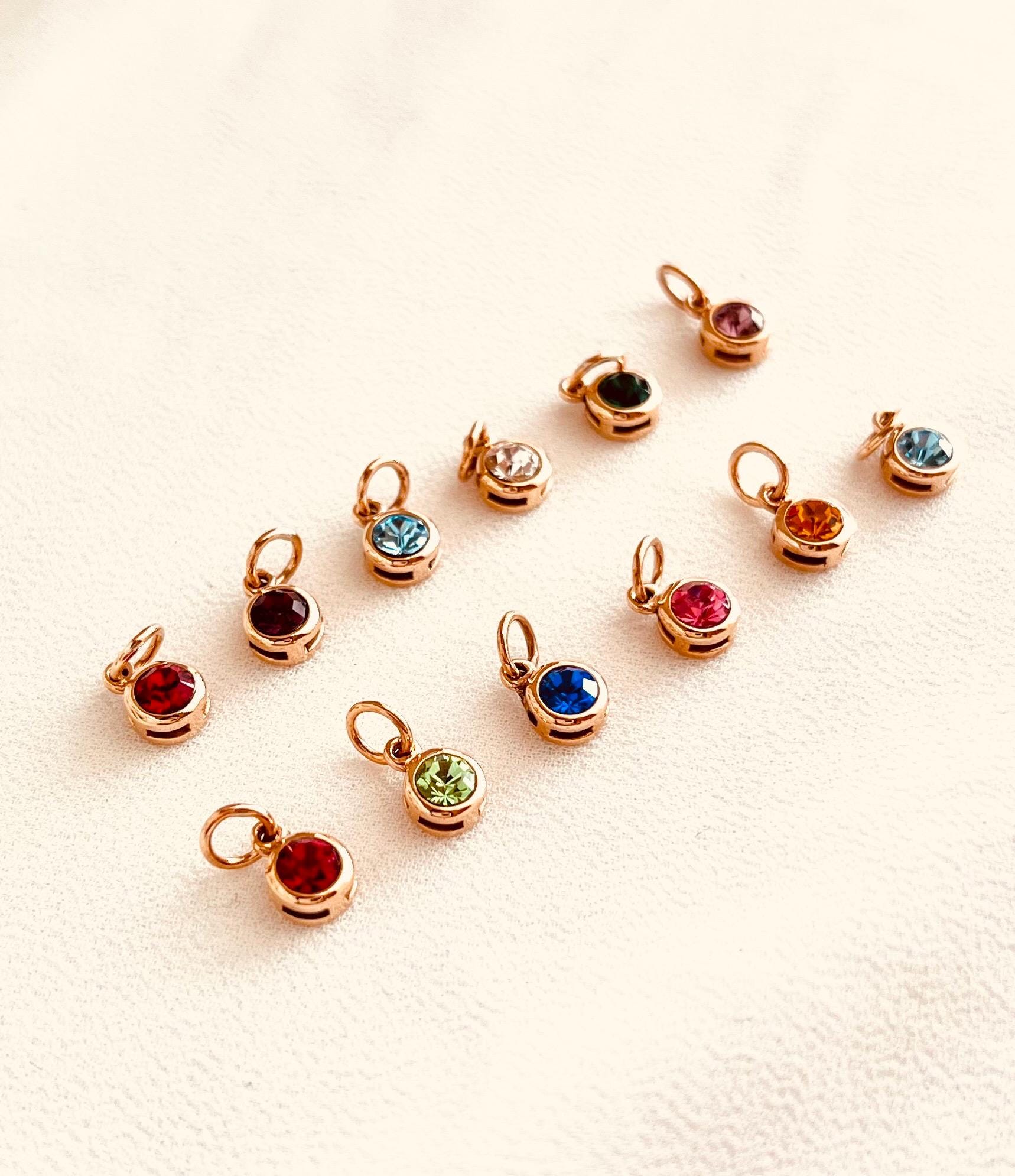 Birthstone Pendant, birthstone Charm, Add Ons, add charm, Birthstone Jewelry, Crystal Birthstone, Birthday Gifts For Her