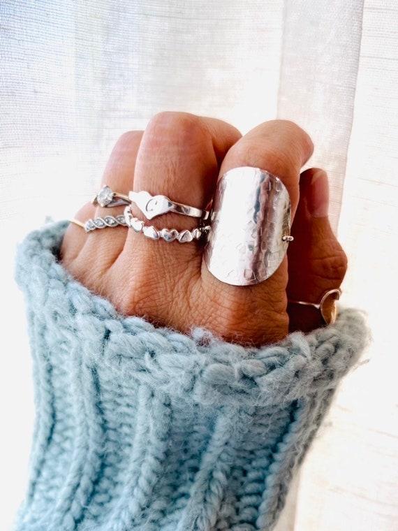 Sterling silver disc ring Sterling silver disc ring