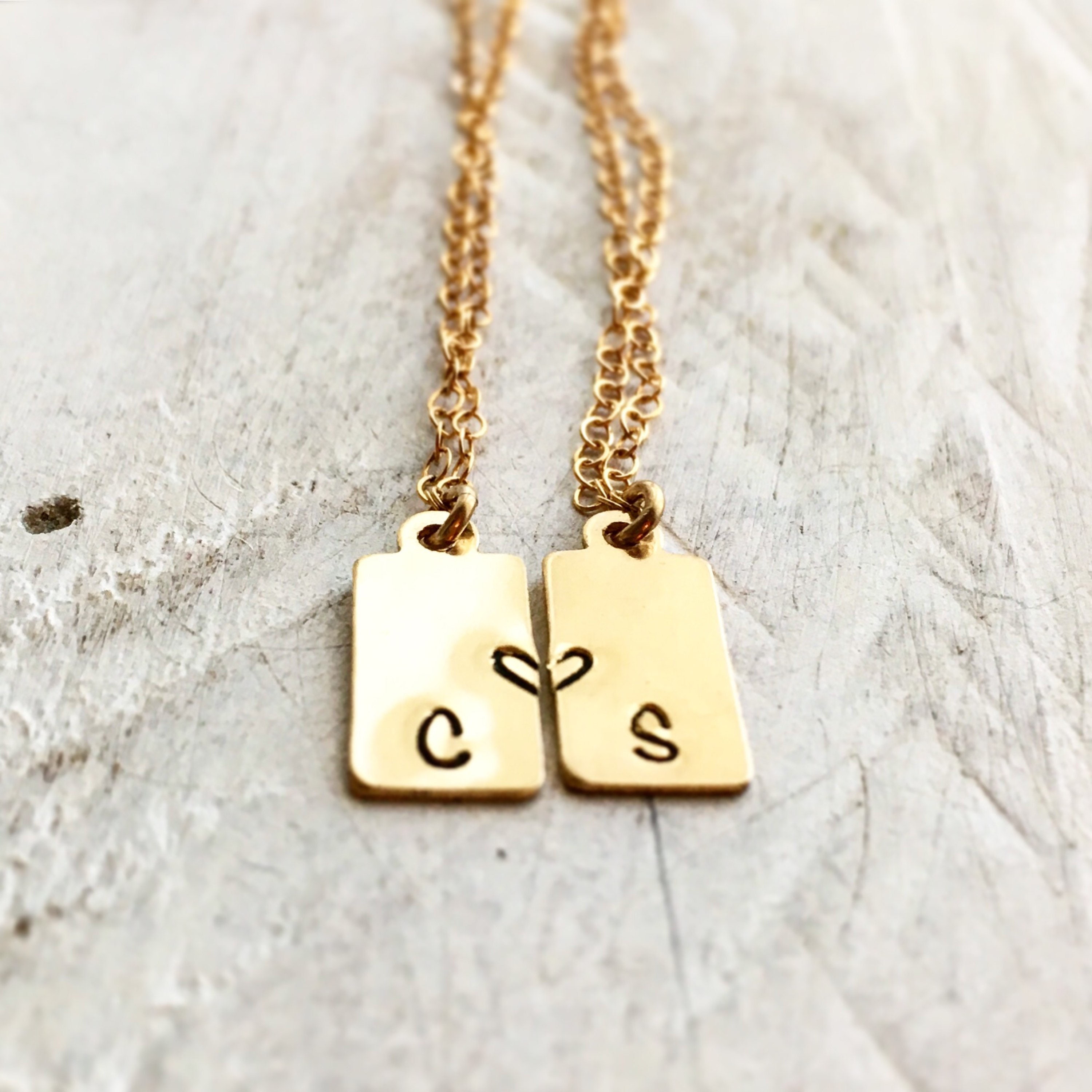 Matching initial best sale necklaces