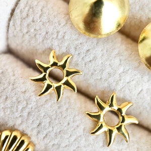 Sun Stud Earrings, Sun Earrings, Gold Sun Studs, Silver Sun Studs, Celestial Earrings, Gold Small Earrings, Minimal Earrings, Gift For Her