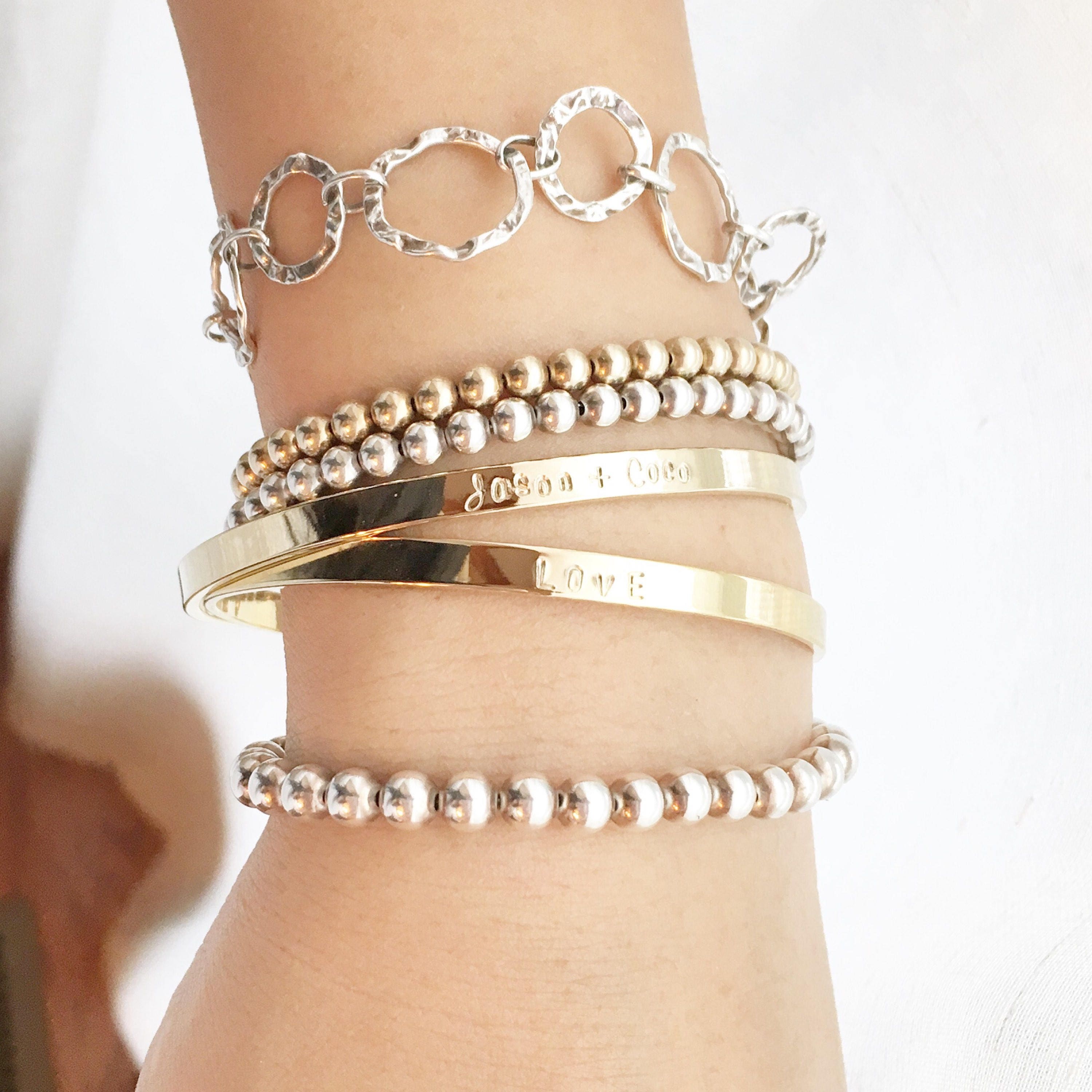 Coordinates Bracelet Custom Compass Coordinates Cuff Etsy