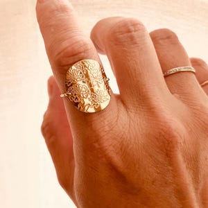 Birth Flower Ring, Personalized Mother’s Ring, Custom Floral Ring, 14K Gold Filled or Sterling Silver, Family Birth Flower Gift