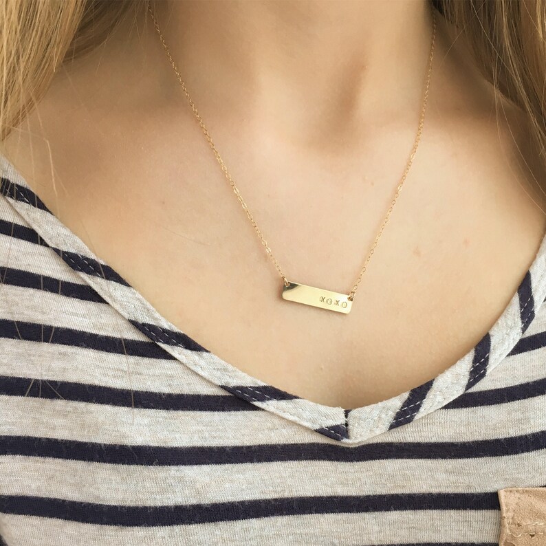 Bar Necklace Personalized Bar Necklace Bar Necklace Custom Etsy