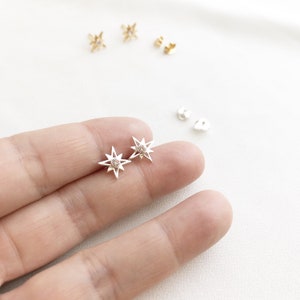 North Star Stud Earrings, Pointed Star Stud Earrings, Star Stud Earrings, Celestial Stud Earrings, Spark Stud Earrings