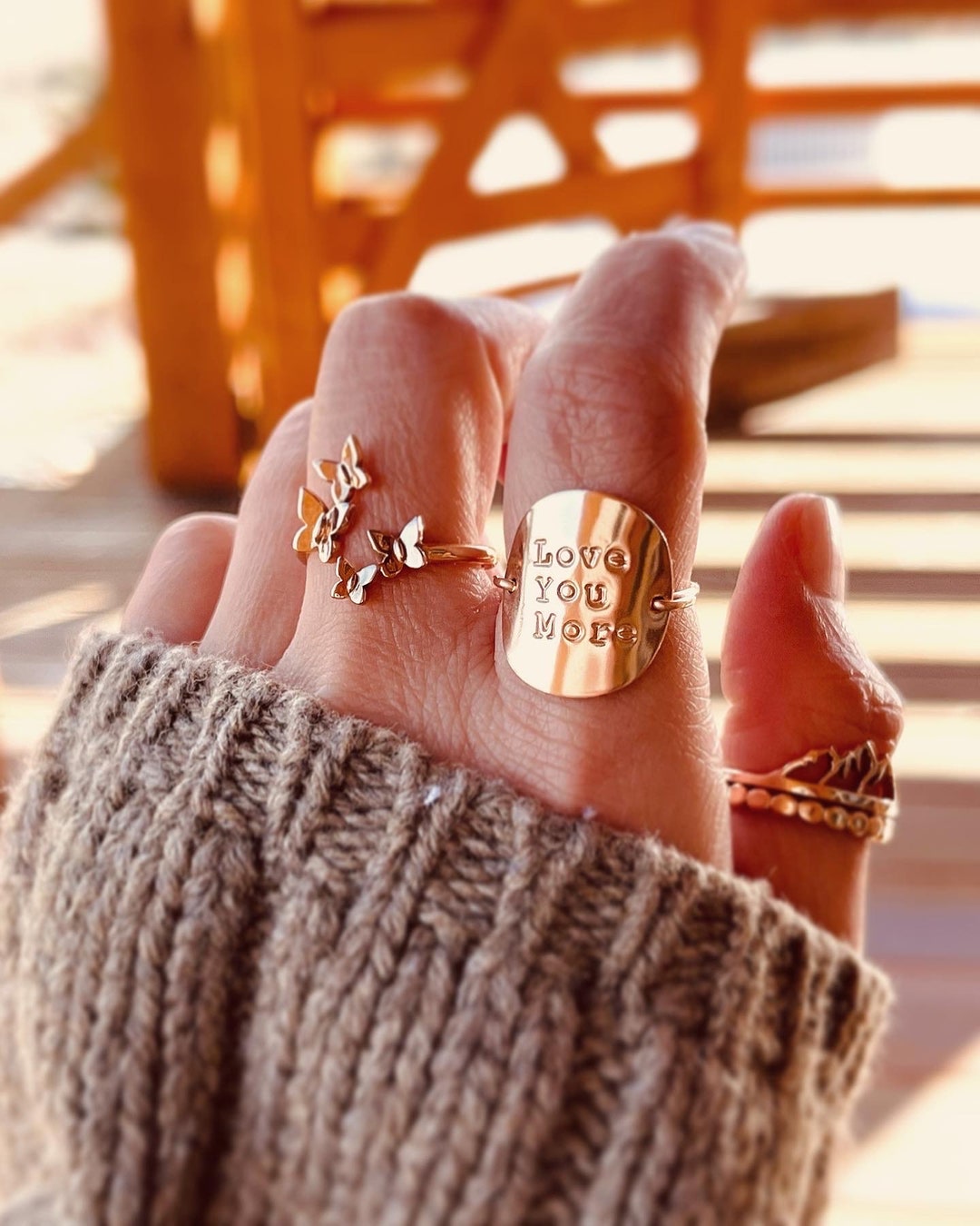 Quote Ring, Customized Ring, Disc Ring, Personalized Ring, Message