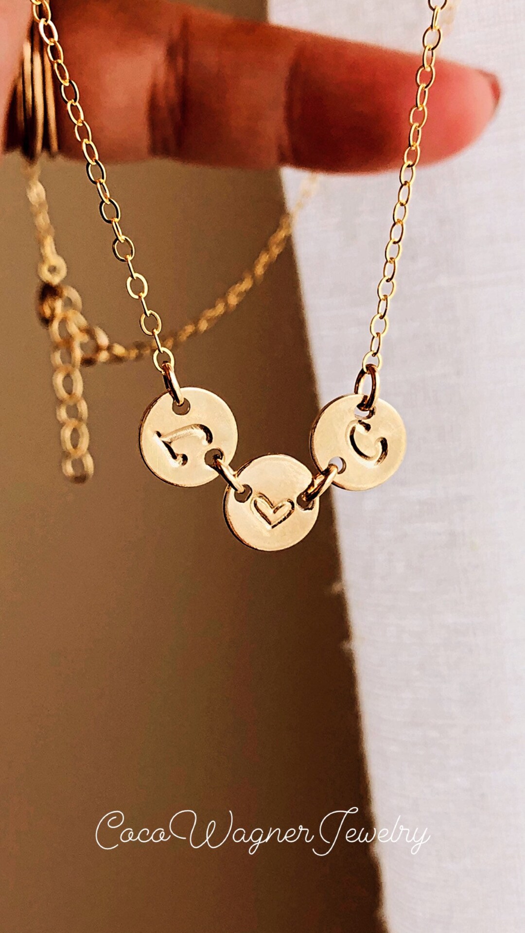 Initial Choker Necklace Initial Necklace Custom Kids Etsy