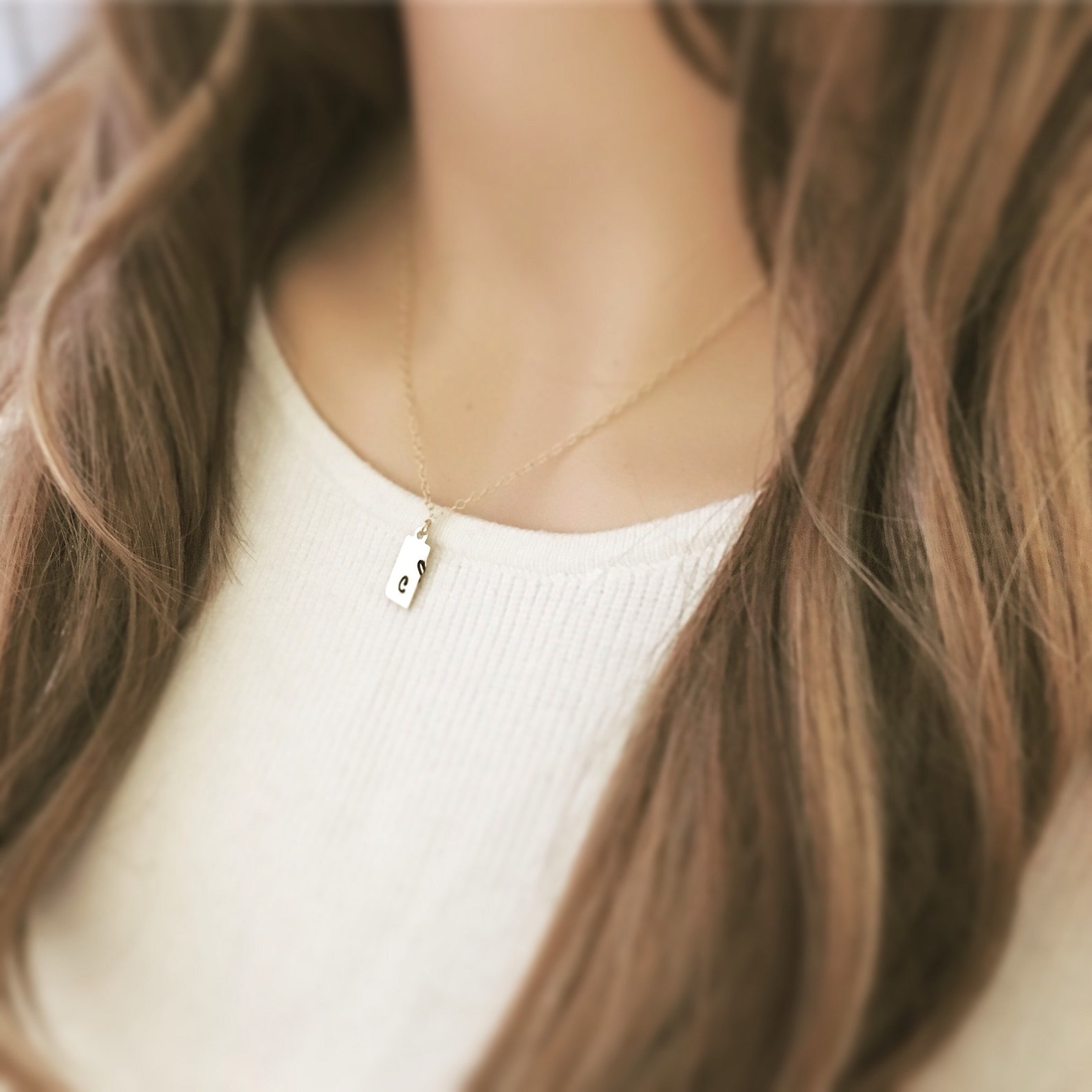 Personalized Tag Necklace Set Custom Initial Necklaces Best Etsy