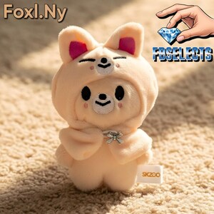 K-Pop Stray Kids SKZOO KARMA Detachable Hood Cape Plush Foxl.Ny