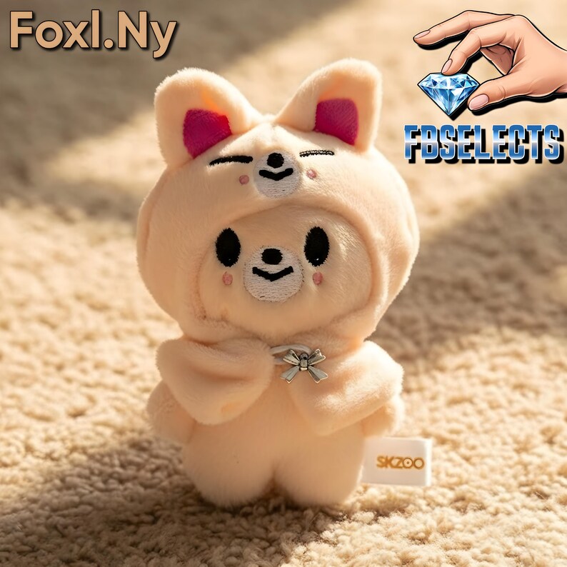 K-Pop Stray Kids SKZOO KARMA Detachable Hood Cape Plush Foxl.Ny