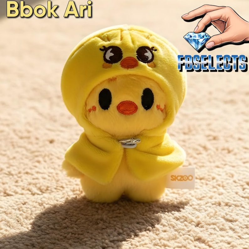 K-Pop Stray Kids SKZOO KARMA Detachable Hood Cape Plush Bbok Ari