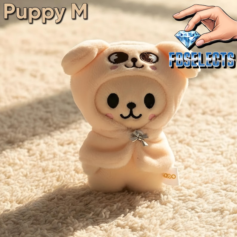 K-Pop Stray Kids SKZOO KARMA Detachable Hood Cape Plush Puppy M