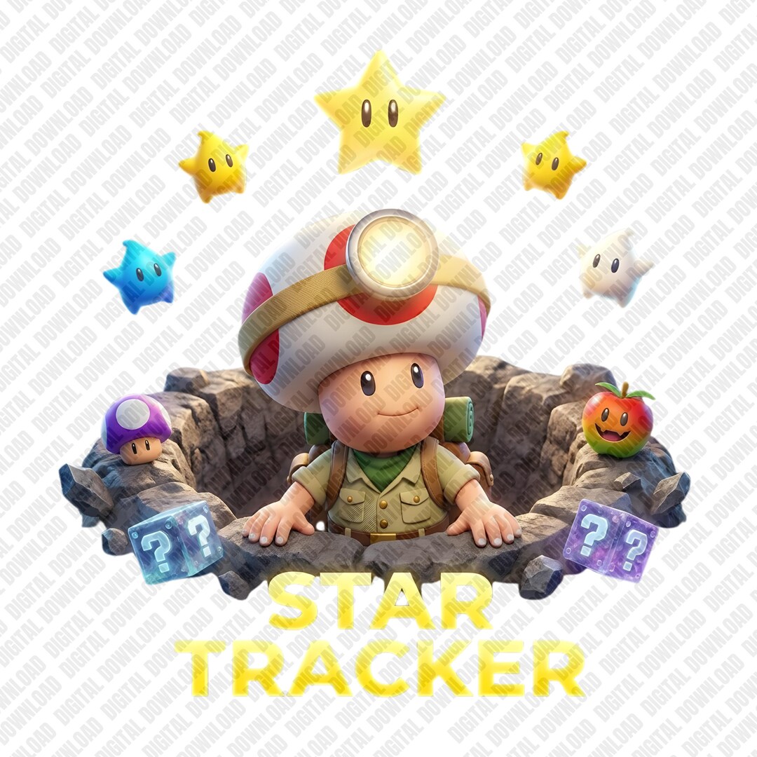 Captain Toad Star Tracker PNG, Nintendo Sublimation Design, Super Mario ...
