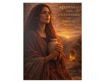 Christian Wall Art Poster | Mary Magdalene Bible Art Print | Biblical Woman Decor | Women of the Bible Artwork | Faith Home Decor