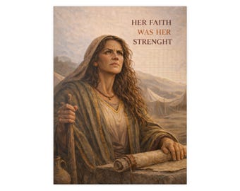 Christian Wall Art Poster | Deborah Bible Art Print | Biblical Woman Decor | Women of the Bible Artwork | Faith Home Decor