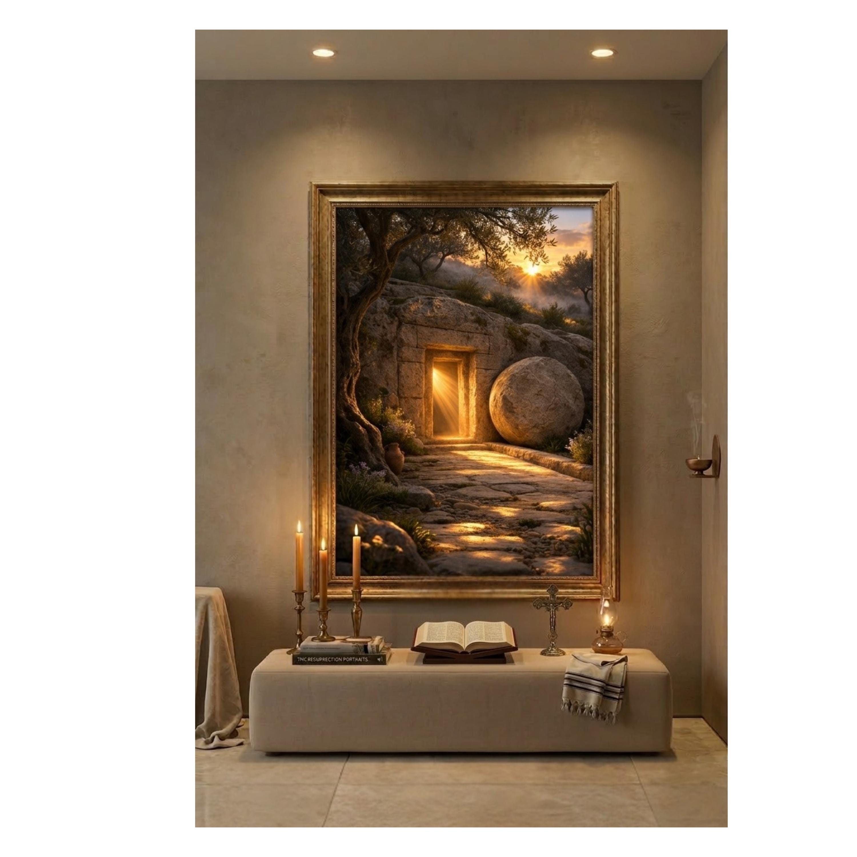 Empty Tomb Wall Art | Resurrection of Jesus | Christian Wall Decor ...