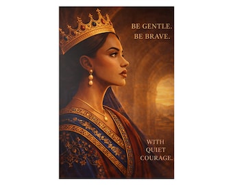 Christian Wall Art Poster | Queen Esther Art Print | Biblical Woman Decor | Faith Based Home Artwork | Religious Gift