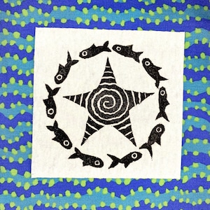 Handmade Spiral Star Fish Patch