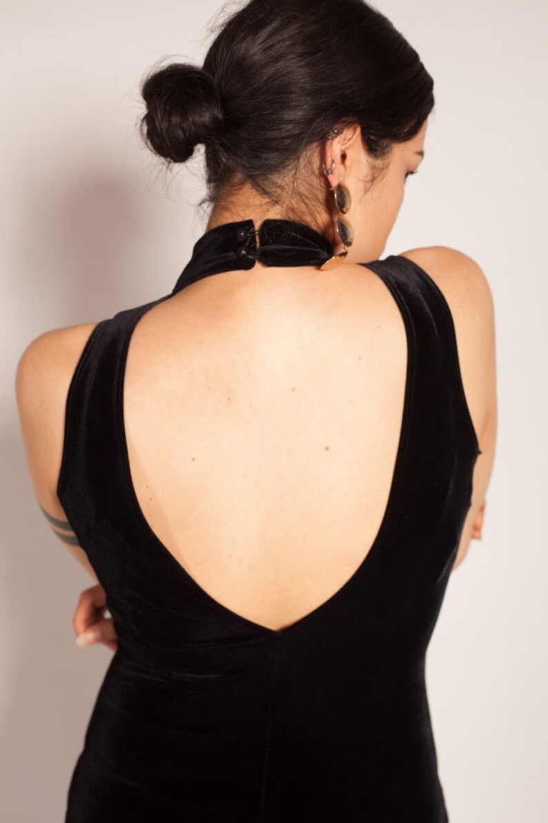 Vintage Koji Yohji bodysuit velvet and sheer Glamorous