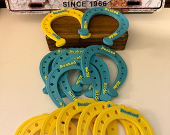 Bucking Bronco Horseshoe: 3D Printed Bucking Club Accessory (14 shoes)