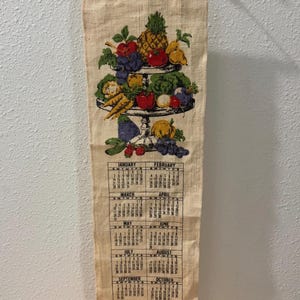 1968 Vintage Fabric Calendar - Etsy