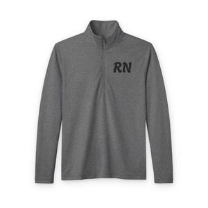 RN Embroidered Monogram Pullover | Quarter-Zip Athletic Pullover with Personalization make it your very own