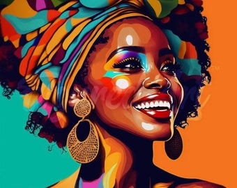 Radiant Soul Diamond Painting Kit | Bold Feminine Portrait Art (9.8x9.8)