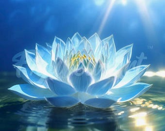 Lotus Diamond Painting Kit | Calming Floral Art, Full Drill Round Canvas (9.8x9.8)