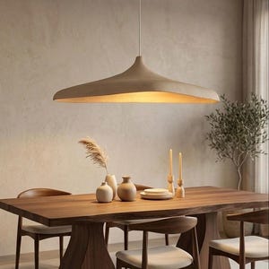 Lampa wisząca Wabi Sabi Japandi w kolorze beżowym, designerska lampa wisząca, minimalistyczna lampa sufitowa, lampa wisząca do jadalni
