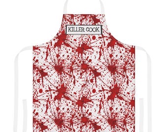 Killer Cook Blood Splatter Apron - Fun Culinary Gift for Chefs and Grilling Enthusiasts