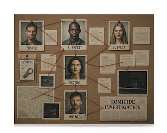 TRUE CRIME - Homicide Investigation Puzzle - 500-Piece Detective Challenge