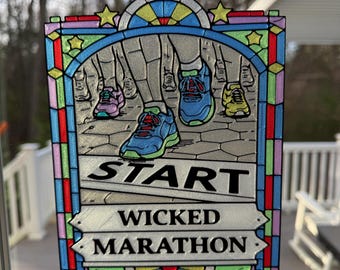 Boston Marathon Suncatcher | City of Champions Series | 3D Printed Window Decor | Wicked State Collection