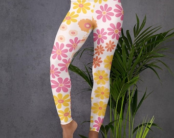 Retro Print Flowers Leggings