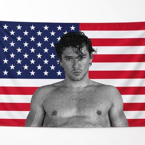 Garrett Graham Flag Off Campus Merch Booktok Amerikansk Tapestrydekor för Sovrum College Studentrum Estetik