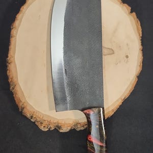 D2 Semi Stainless Chef Cleaver, Brute De Forge Blade, Resin Handle