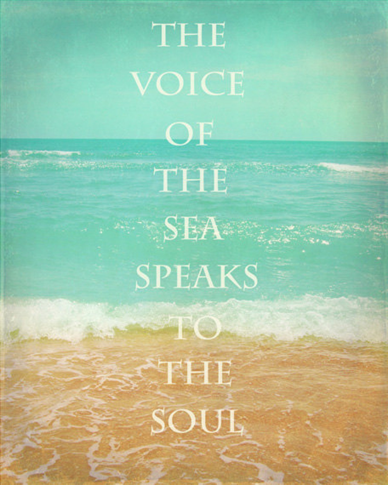 The sea speaks. Iamthemorning band. Quotations about sea. Look deep into nature, and then you will understand everything better. The sea speaks.