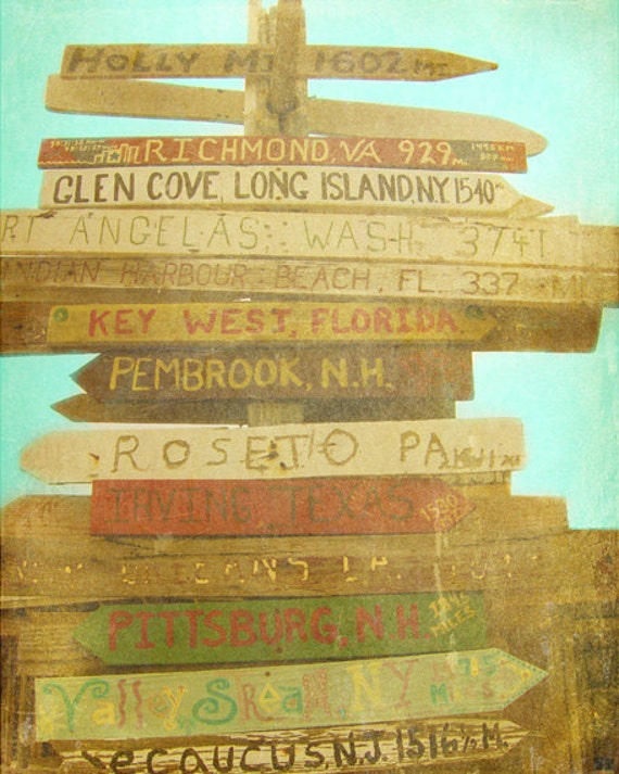 Key West Florida Beach Sign Art Print Vintage Beach Brown Etsy