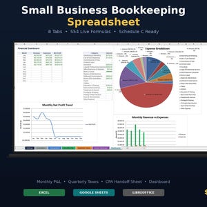 SoloBiz Buchhalter-Arbeitsblatt für Freelancer (Digitaler Download)