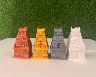 3D プリント クムクム ホルダー |ヒンズー教寺院のゴープラム、プージャ祭壇の装飾