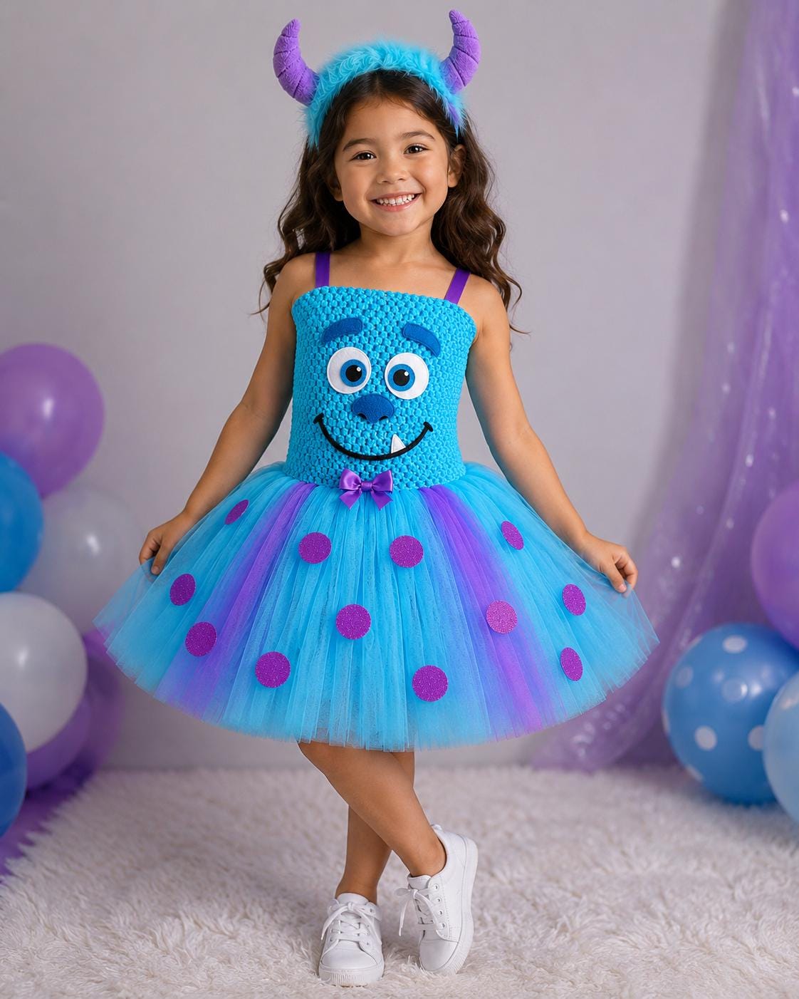 cookie monster blue dress Costume Girl model6natalie-1125 Halter Mock Neck Sleeveless Girl Dress:8 Does not include shoes